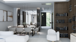RCA Architecture tarafından tasarlanan modern villa iç mekân detayı. Samsun iç mimarlık projelerinde estetik ve fonksiyonelliğin birleşimi.